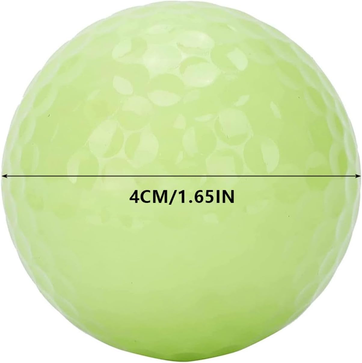 Aymzbd 6 Pack Glow in the Dark Golf Balls, Fluorescent Golf Balls Glow in the Dark, Bright Glowing Balls for Game Tournaments, image number 2