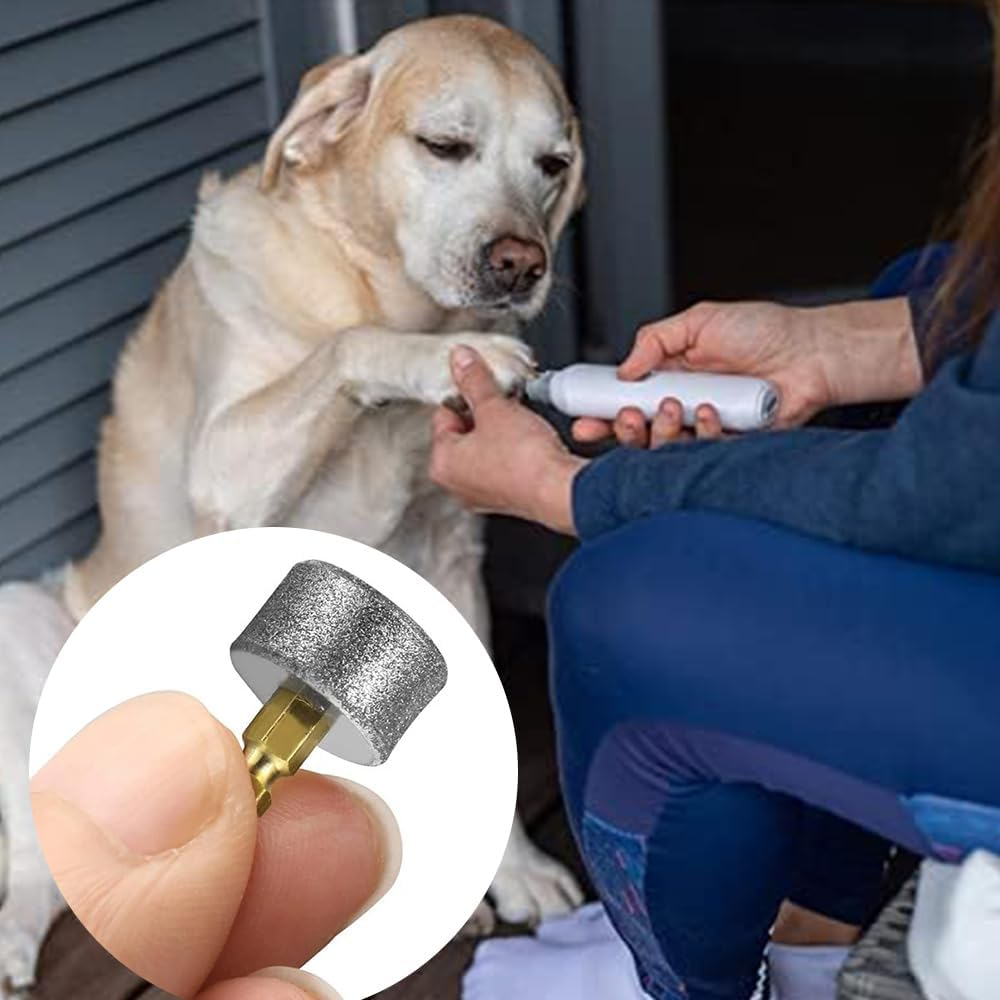 3PCS Nail Grinding Wheel Faster Cooling Pet Nail Grinder Head Sawtooth Bit, Painless Paws Grooming & Smoothing Tool with Steel Brush Compatible for Small Medium Large & Anxious Dogs image number 6