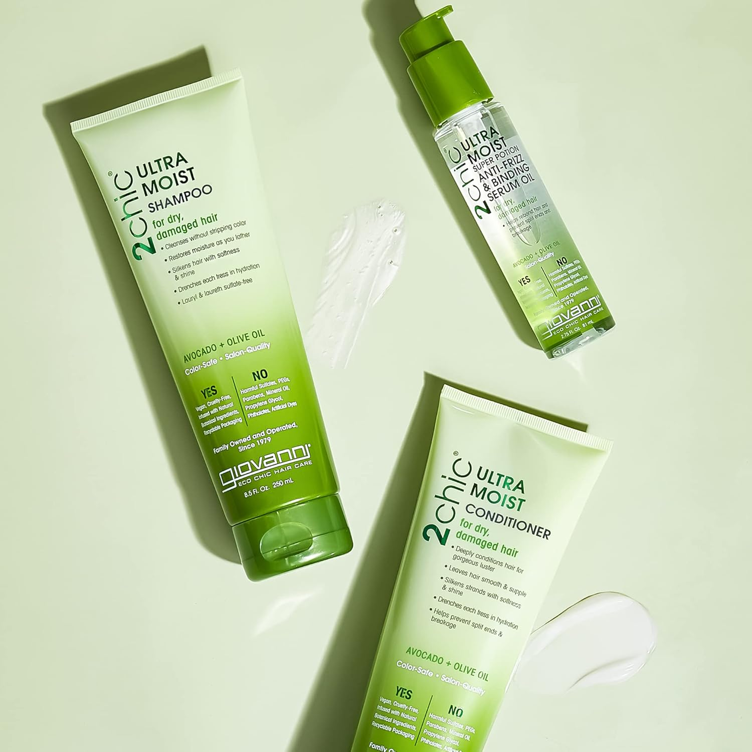 GIOVANNI 2Chic Ultra-Moist Conditioner - Avocado & Olive Oil, Creamy Hydration Formula, Enriched with Aloe Vera, Shea Butter, Botanical Extracts, No Parabens, Color Safe - 24 Oz image number 4