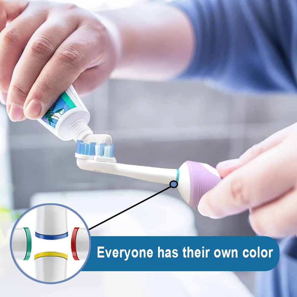 Debizz Dual-Clean Replacement Brush Heads Compatible with Oral B Vitality Series, Fits for Pro 1000, Smart 1500, Genius X, Double Clean Toothbrush Heads Provide Twice Clean - 8 Pcs - 12 image number 4