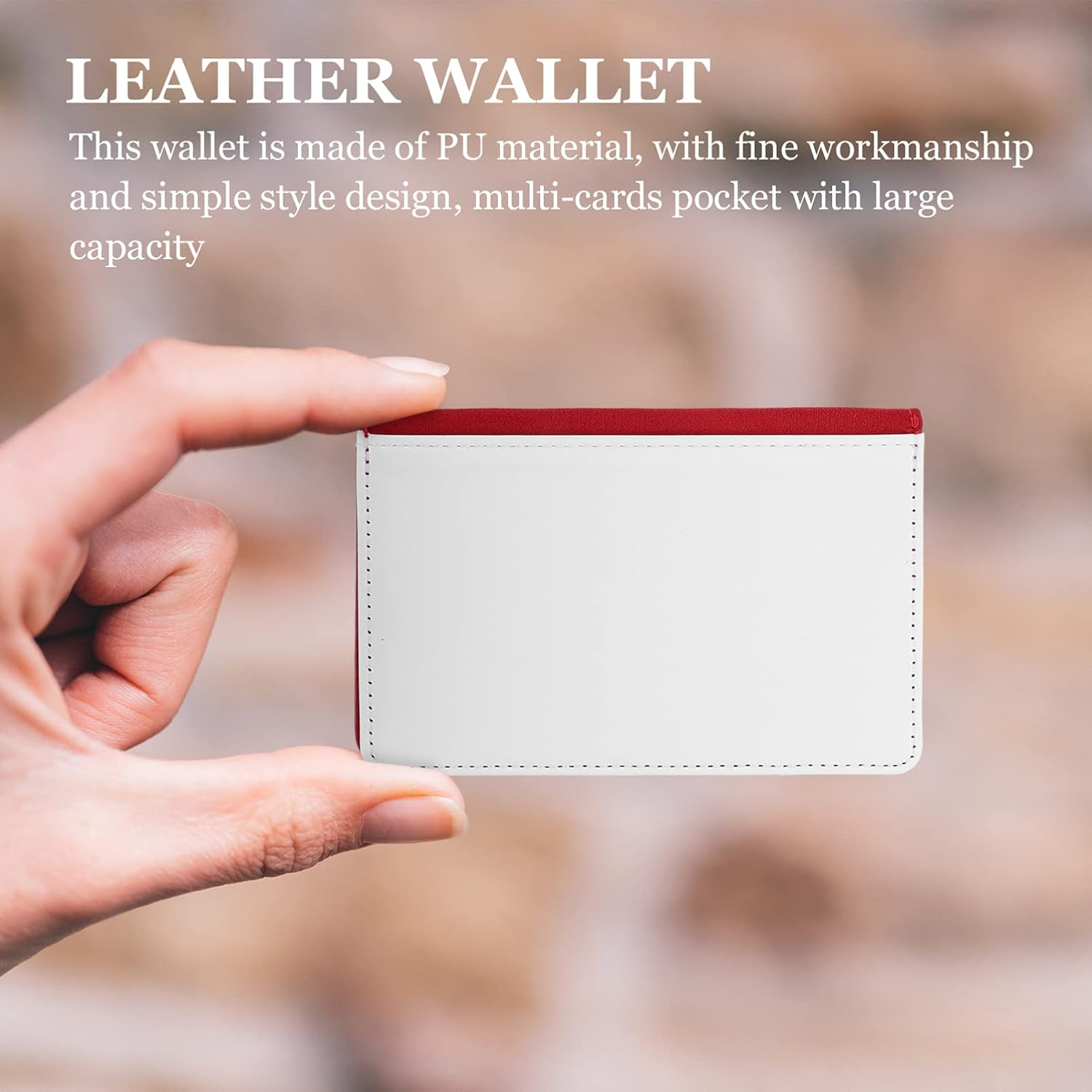 MOBUTOFU 3Pcs Family Travel Document Holder Leather Passport Wallets Multi-Pocket Storage Organizer Card Wallet Holder image number 1