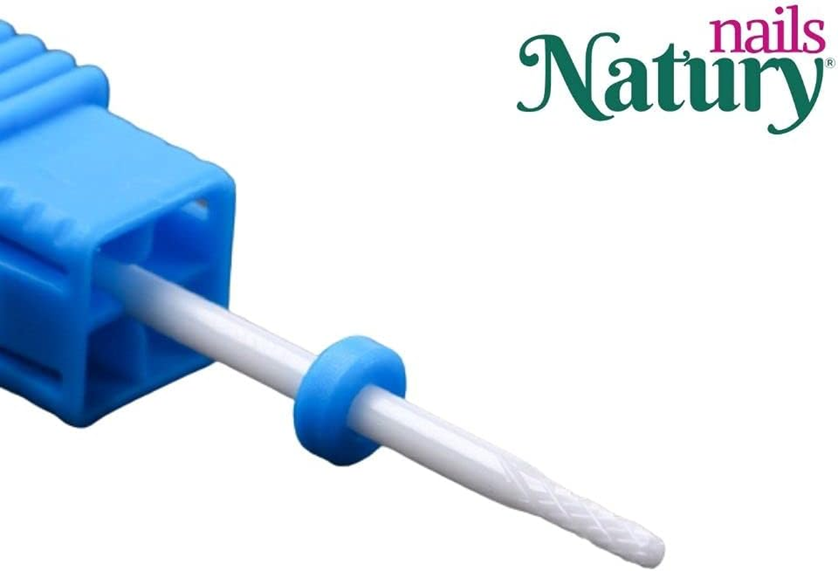 Natury Nails Ceramic Nail Drill Bit Ceramic Drill Bit for Nail Cutter Manicure Pedicure Cuticle Blue Medium Grit image number 2