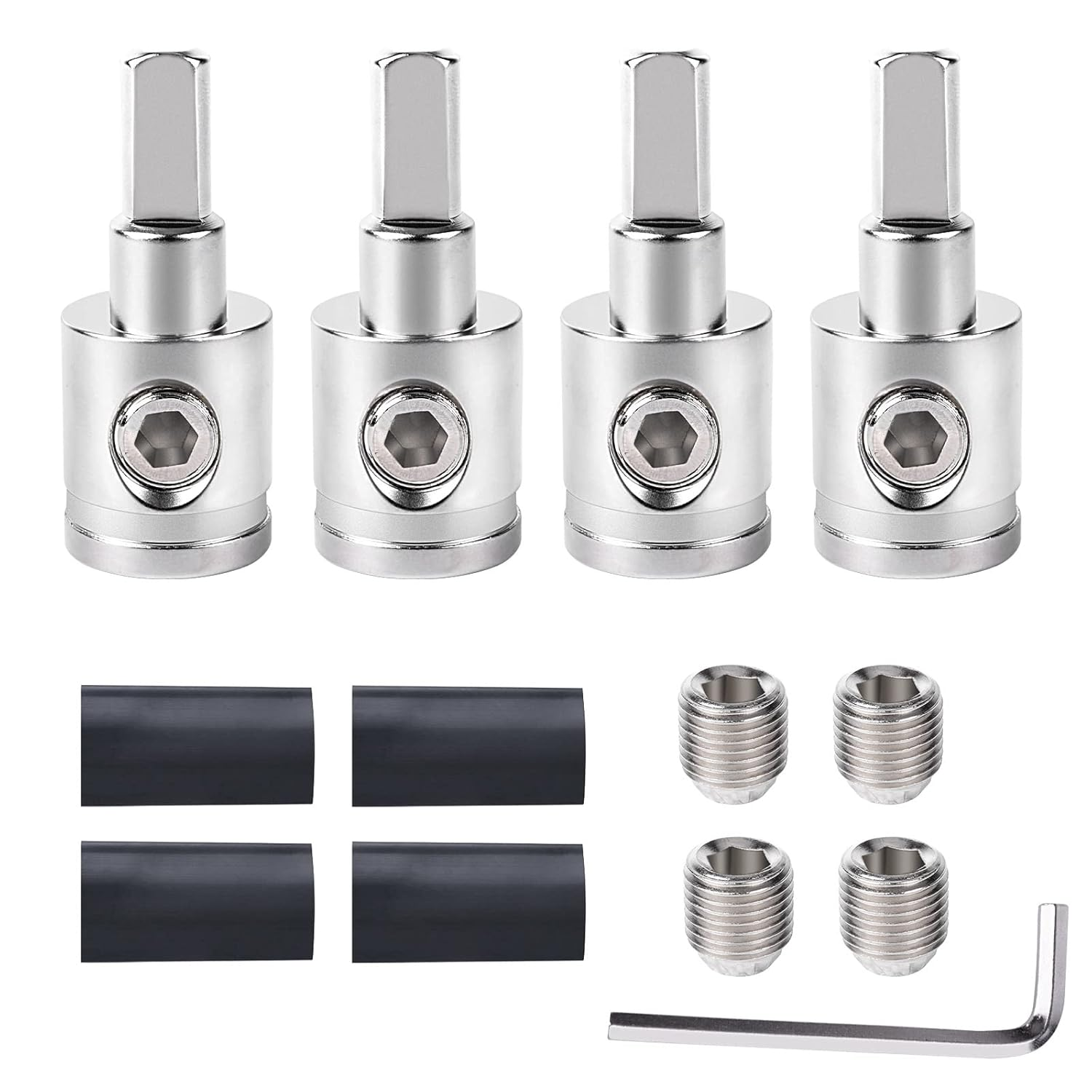 4PCS Heavy-Duty Car Stereo Audio Wire Reducer - 0 Gauge to 4 Gauge for Amp Input, AWG Pin Power & Ground Connection image number 5