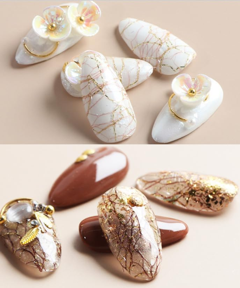 8 Color Nail Art Mesh Lace Decoration Set, Beauties Factory 3D Net Pattern Base Background Design image number 1