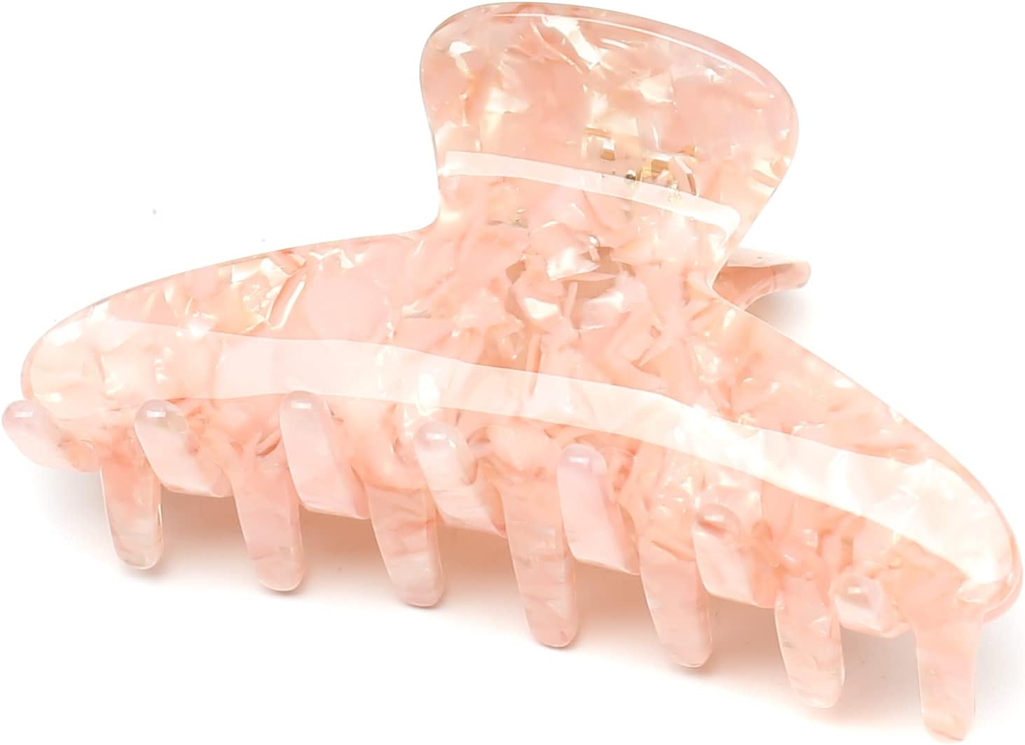 Qingoo Pink Medium Acetate Hair Clip Claws Hair Clip Hair Accessories Elegant Hair Accessory for Medium Thick Medium Hair 1 Piece (8.5 X 4.5 Cm, Pink) - Cream image number 4