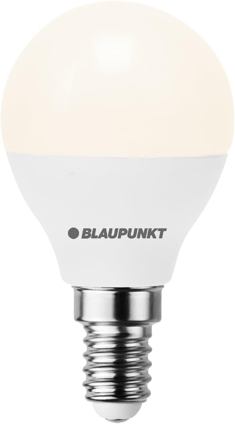 Blaupunkt LED Bulb G45 Golf Ball, E14 Base Screw, 6W, Replaces 50W Incandescent, Warm White 2700K, Yellow Light, Non-Dimmable, 520 Lumen, Light Bulb, Room Lighting, 1 Piece (Pack of 1) image number 2