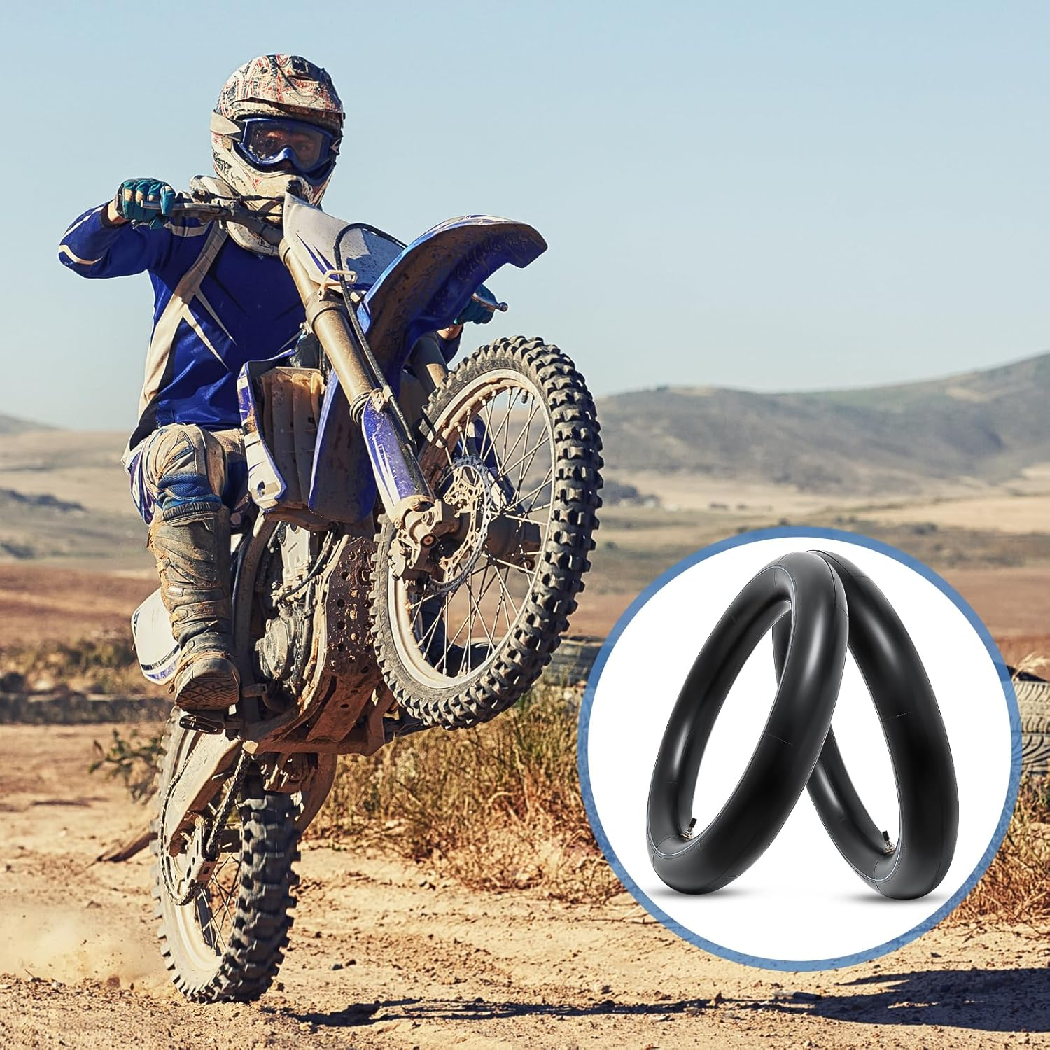 2 Pcs 3.25-16 Tube,3.50-16 Tube, TR4 Valve,3.25/3.50-16 Heavy Duty Motorcycle Inner Tubes,Compatible with 3.25-16 3.50-16 90/100-16 Off-Road Motorcycles/Dirt Pit Bike Front Rear Tire,Pt-037