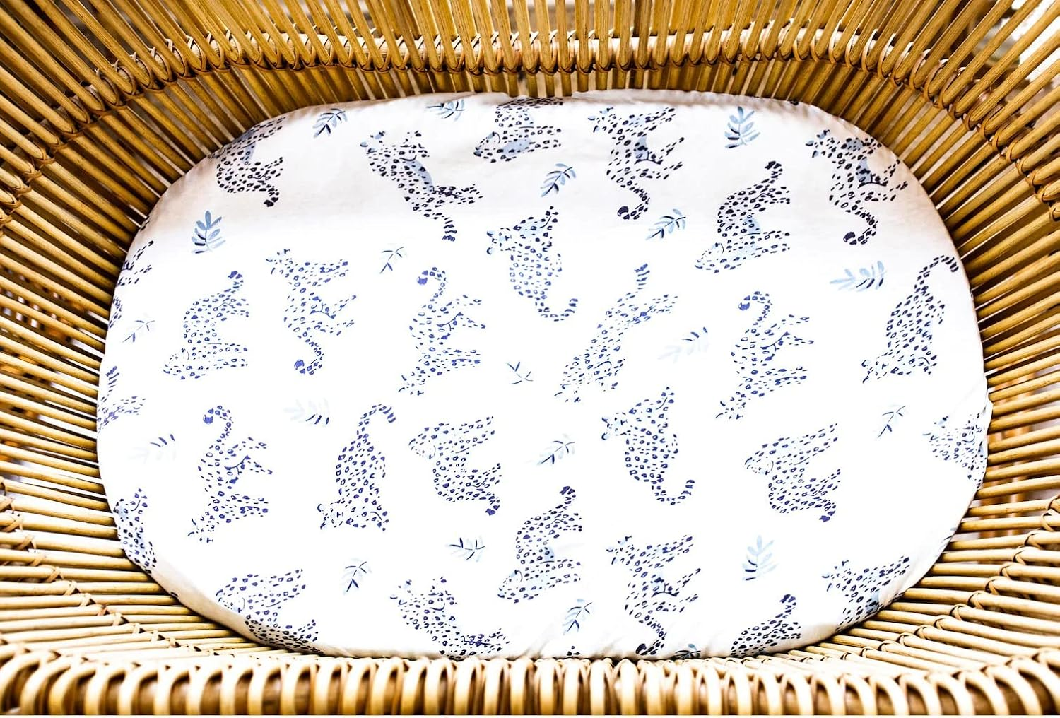 Anchor & Arrow Little Leopards Bassinet/Change Table Sheet,