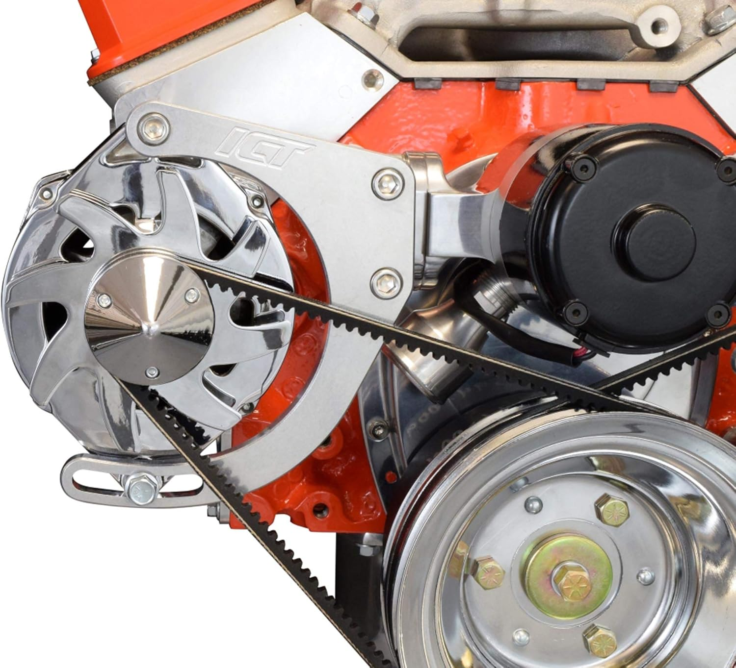 SBC Alternator Bracket Adjustable Electric Water Pump Small Block 350 Chevy Mount Kit 551672E image number 3