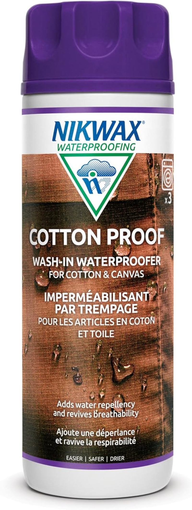 Nikwax Cotton Proof, 1000Ml, Waterproofing for Cotton, Polycotton, and Canvas, Adds Water Repellency image number 1