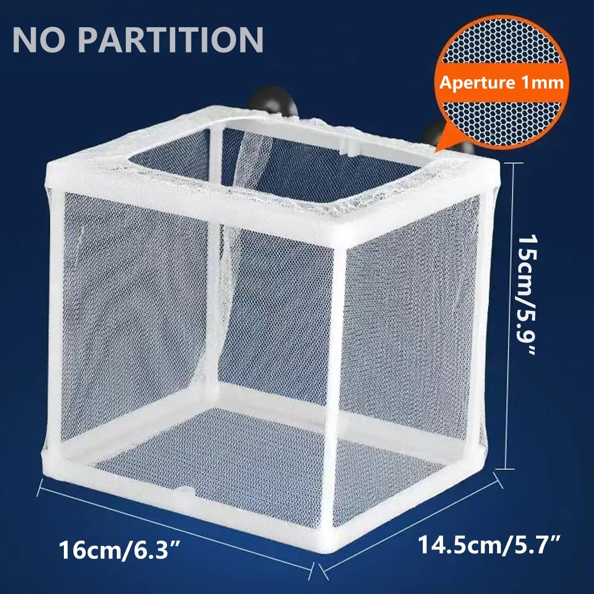 AIMALL 2Pcs Fish Fry Breeding Box Guppy Fish Hatching Box, Juvenile Fish Isolation Net, Small Fish Incubator, Aquarium Isolation Box for Breeding and Protection image number 3