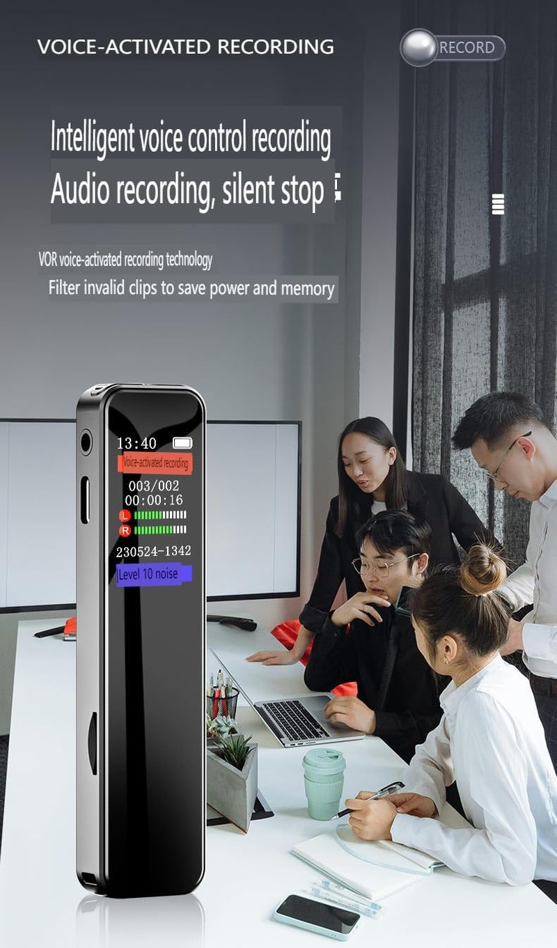 Digital Voice Recorder, 128GB USB Recording Device with 25 Hrs Recording Capacity, Stereo MP3 Voice Recorder for Lecture Interview Meeting Class Etc (SK02-256GB) image number 6