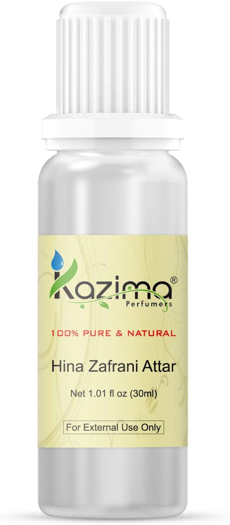KAZIMA Unisex Hina Zafrani Attar (30Ml) image number 1