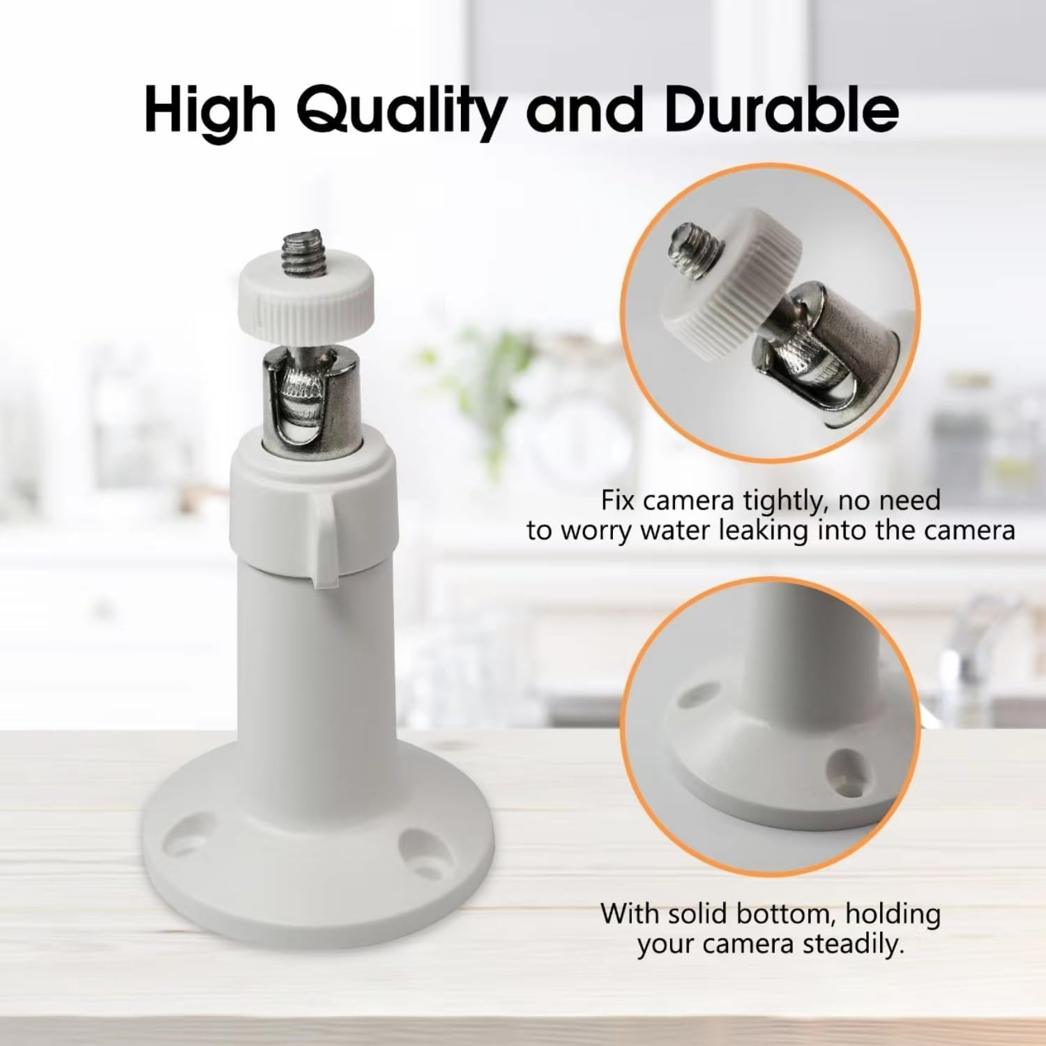 Wall Mount for All Arlo Camera, Arlo Ultra, Arlo Essential, Eufycam E/2C, Ultra/Ultra 2, & Others - Ring Stick up Cam Battery with 1/4 Screw Head (4 Pack)