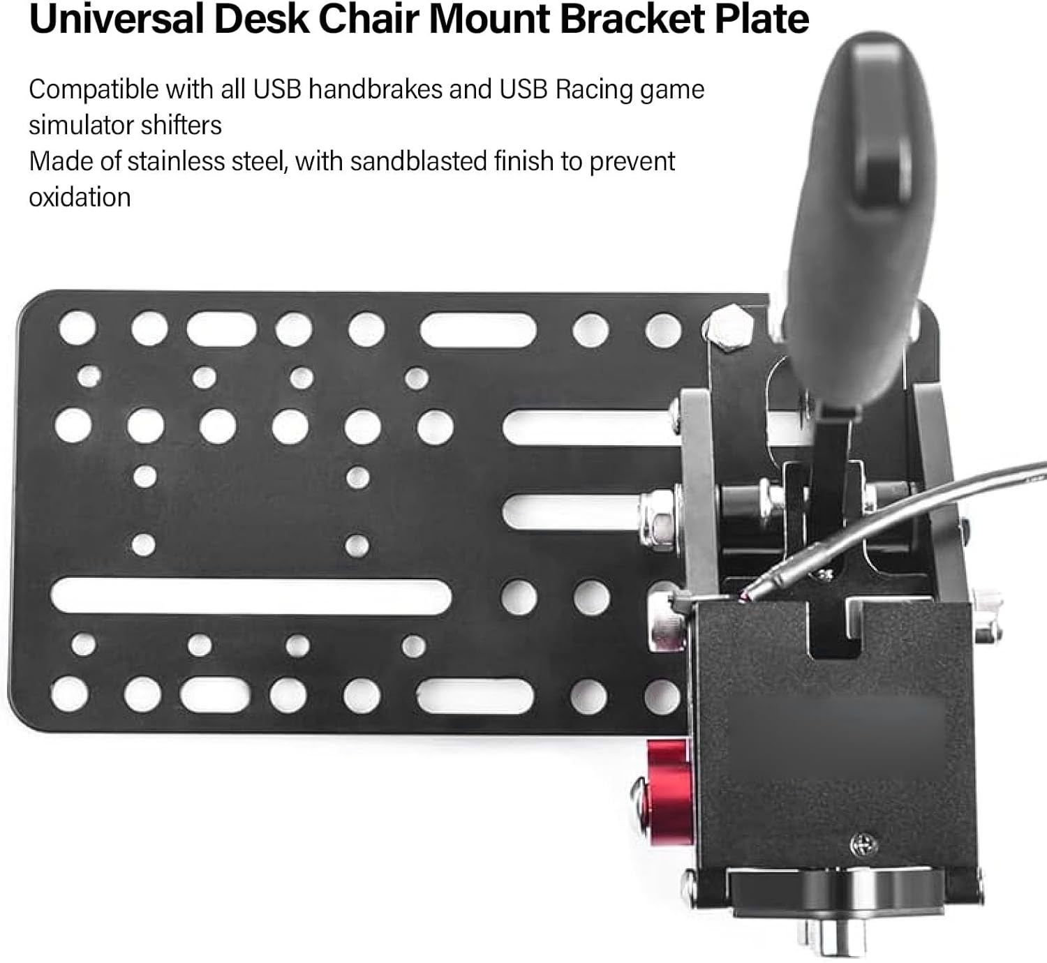 Universal Desk Mount for Sim Racing Shifter & Handbrake, Compatible with Driving Force Shifter, TH8A Shifter and USB Handbrake, Stainless Steel image number 6