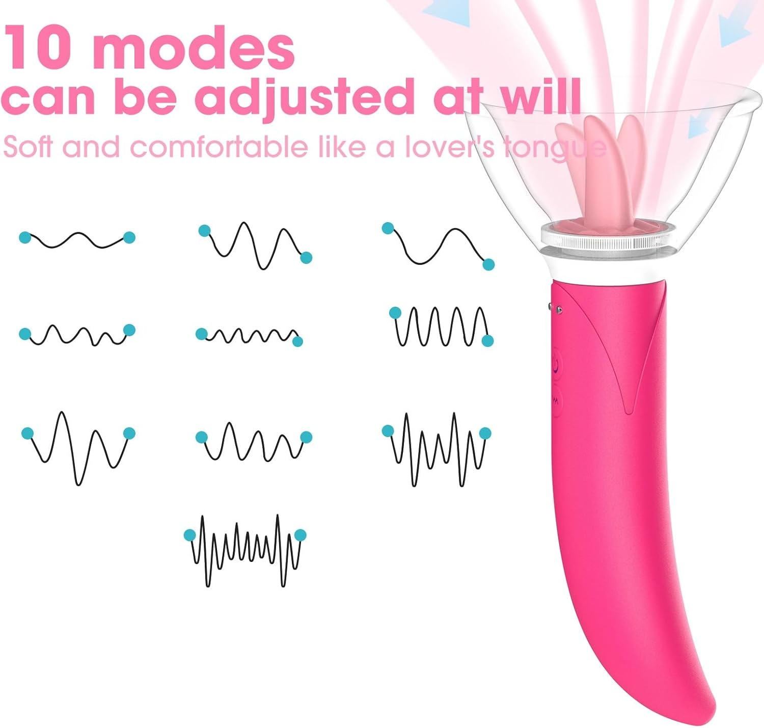 10 Speeds Continuous Breast Stimulation and Exciting than Reality USB Magnetic,Nipple Toys for Couples, Inernal Bubbling Waterproof, Pink Color