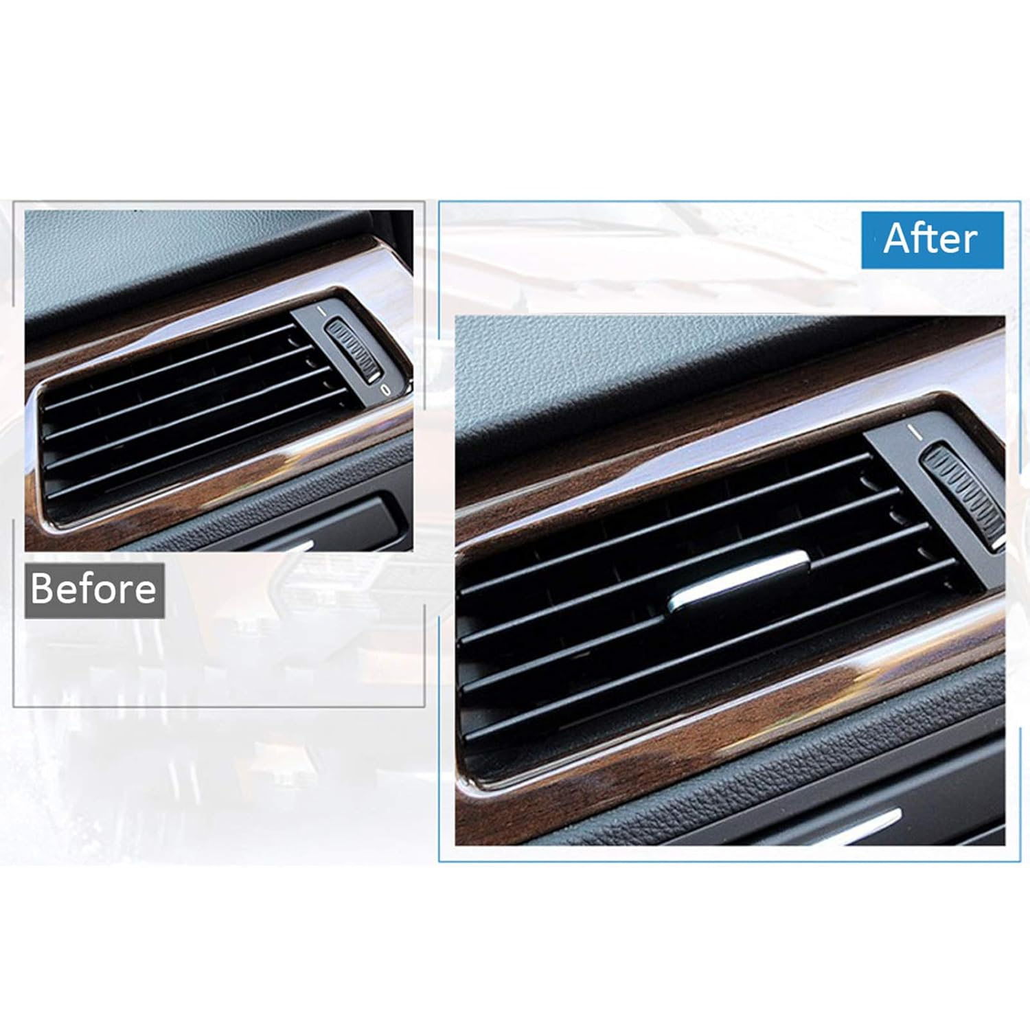 1PCS Front Row Air Vent Clip Tab Compatible with BMW 3 Series E90 E91 E92 E93, Upgraded Air Grille Tab Air Vent Outlet Tab Vent Clip Compatible with BMW 320I,325I,328I,330I,335I 2005-2011