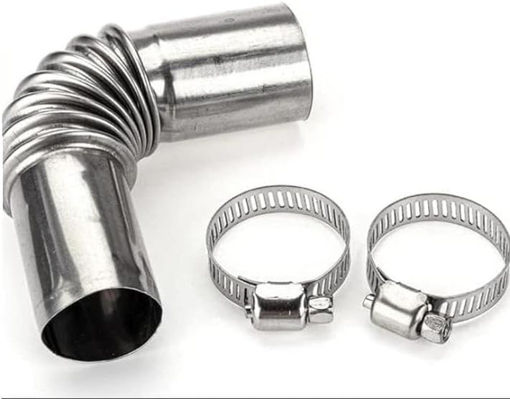 Silver Diesel Heater Exhaust Pipe,Stainless Steel 24Mm Air Diesel Parking Heater,Exhaust Pipe Connectorfor Webasto Eberspacher Diesel Boat Heater 13Cm Exhaust Pipes and Tips,Exhaust and Emission image number 6