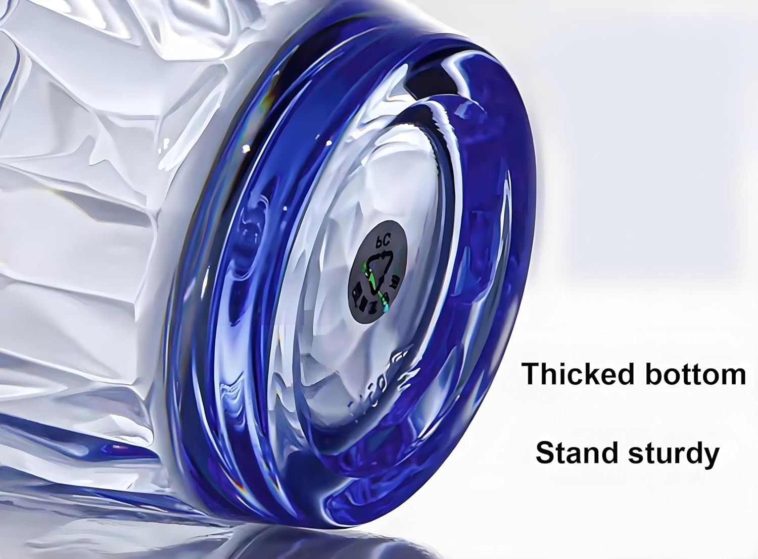 VEILEDGEM 15Oz Shatterproof Tritan Drinking Glasses Unbreakable Acrylic Glasses Drinkware BPA Free Hard Plastic Cups Reusable Kitchen Water Glasses Drinking Set of 8 (Blue) - 10 Oz 12 Pieces Blue image number 5