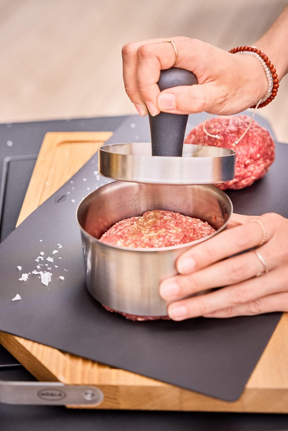 R&ouml;sle 25083 PRO Burger Press, Stainless Steel, 11X11X9 Cm image number 1