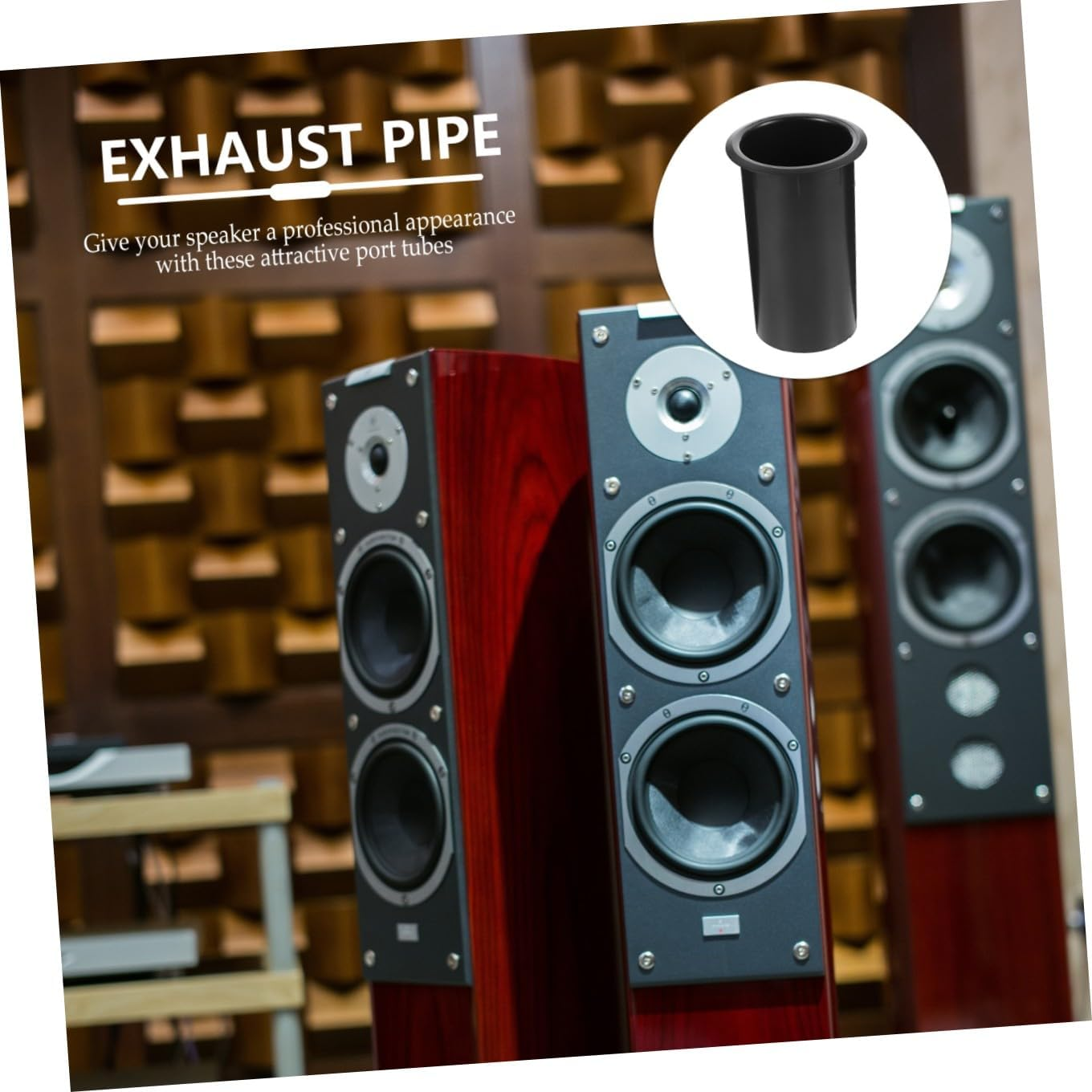 CATIEBYE 5 PCS Replacement Subwoofer Port Tubes Plastic Speaker Air Outlet Bass Reflex Tubes Wear-Resistant Speaker Box Parts for Easy Installation image number 6