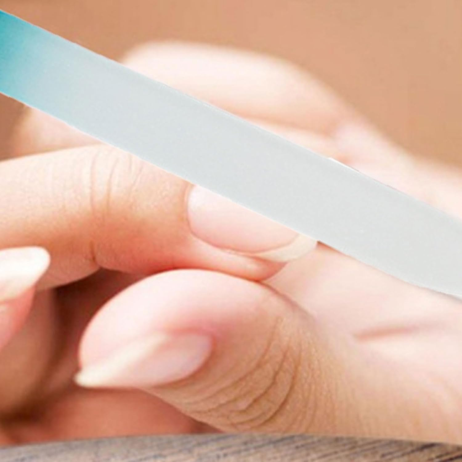 Luzcauwy Glass Nail File 3 Pack for Natural Nails, Crystal Nail Files with Etched Professional Finish &ndash; Unique Christmas Gifts & Stocking Stuffers for Women & Adults (Green Blue Pink) image number 2