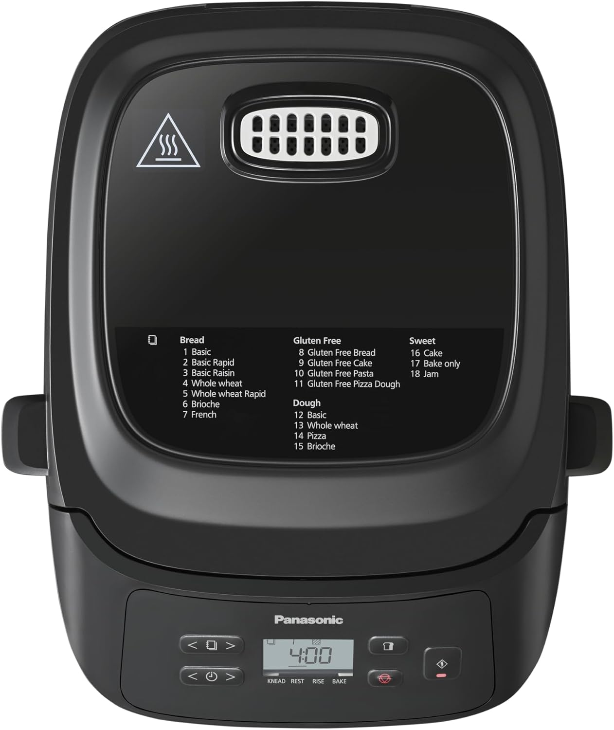 Panasonic Automatic Compact Bread Maker with Artisan-Style Kneading, Crust Control, 18 Programmes Including Gluten Free, Black (SD-PN100KST) image number 6