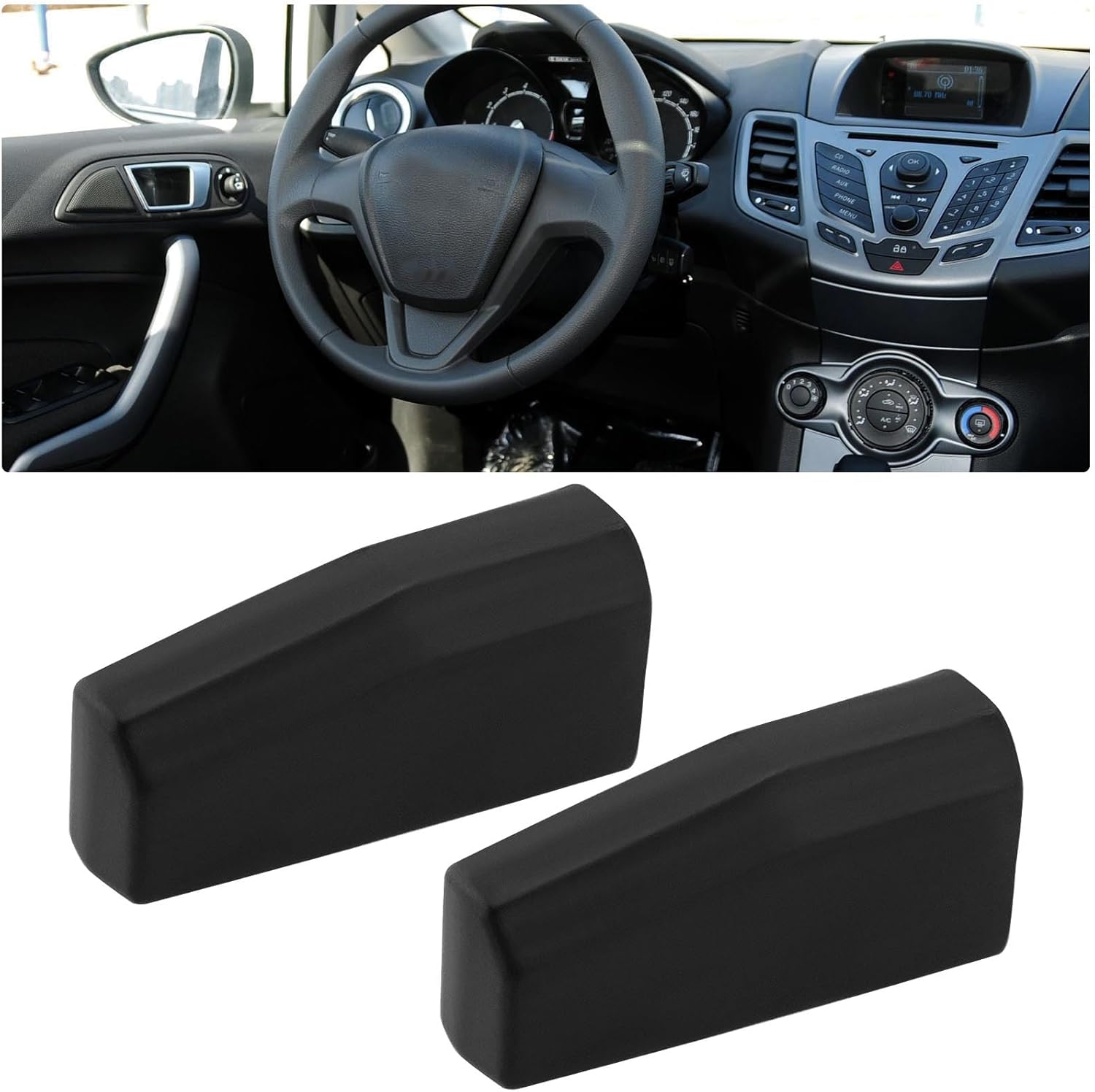 2PCS Remote Key Chip ID83 4D63 80 Bit Car Key Transponder Compatible with Ford Fiesta Mk5 2002-2008 Compatible with Mazda 2 2003 12X5.8X3.1Mm Black image number 2