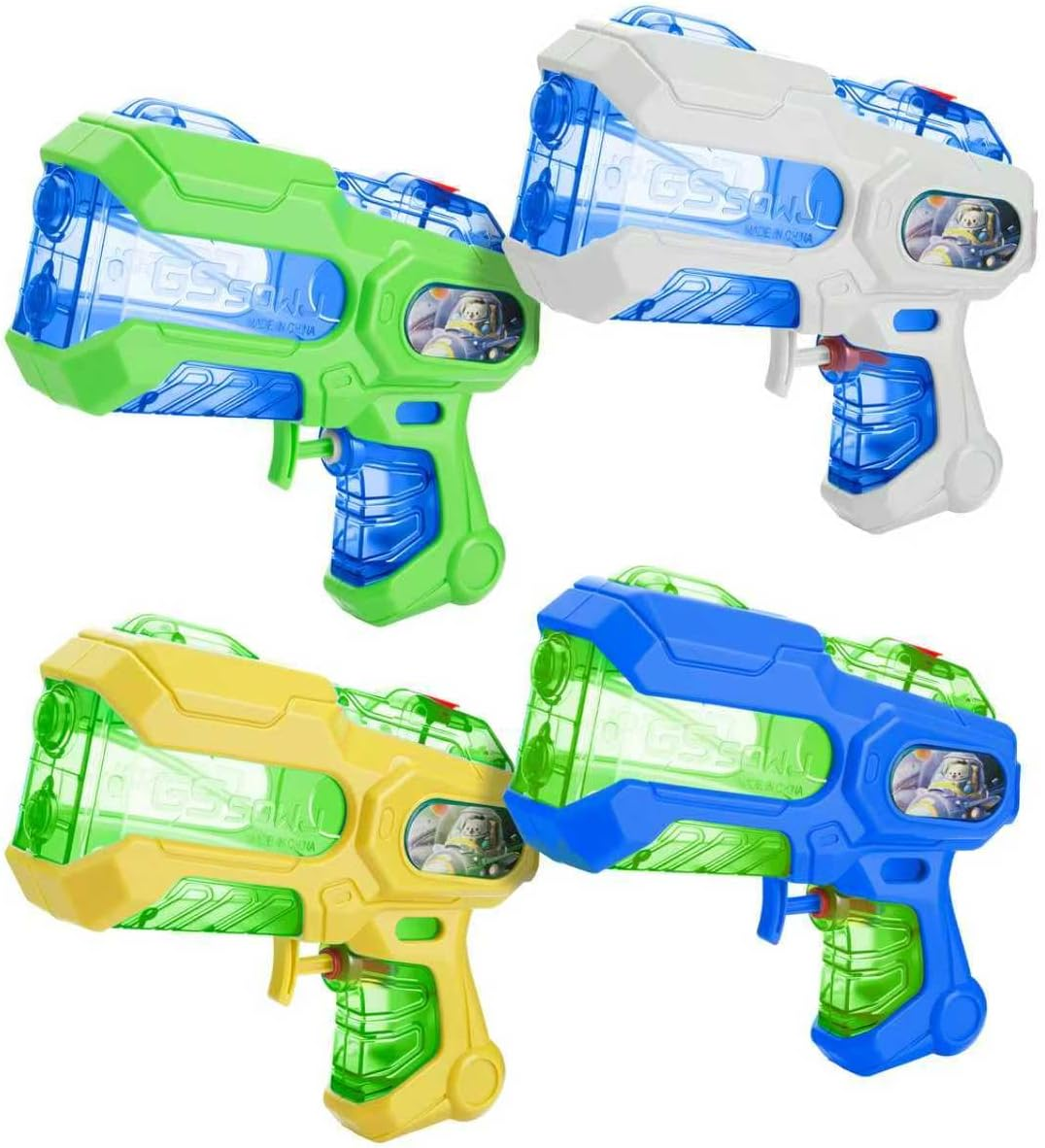 4-Pack Water Guns for Kids, 300Ml Water Pistol Squirt Guns for Boys Girls, Water Blaster Toys for Toddlers, Summer Toys for Outdoor Indoor Swimming Pool Beach Game image number 1
