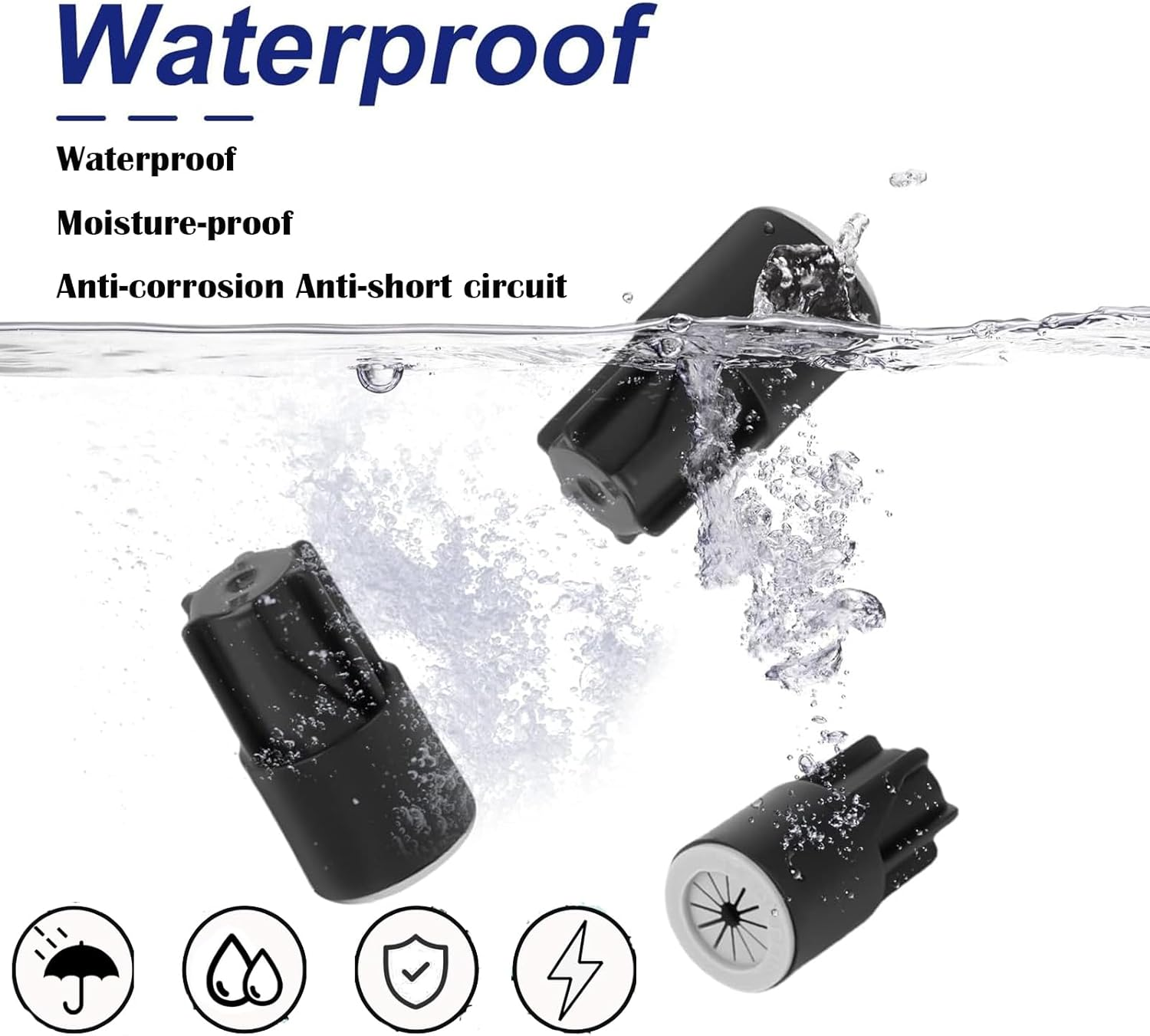 50Pcs Waterproof Wire Electrical Connectors,Outdoor Sealed Wire Connectors,Landscape Wire Connectors,Electrical Nut Caps for Sprinkler Landscape Light Irrigation Valves (Black) image number 2