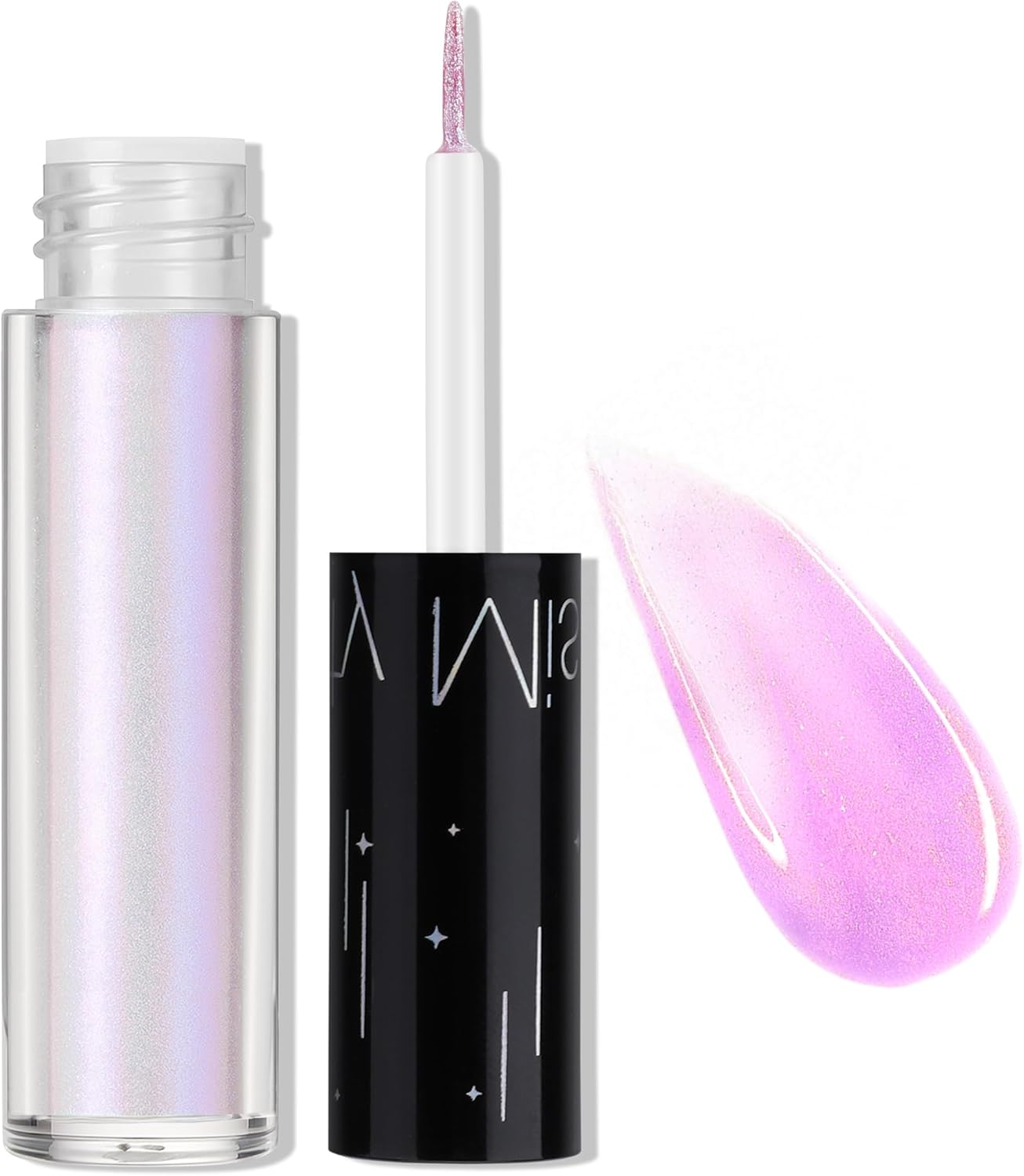 Erinde Liquid Glitter Eyeshadow, Highly Pigmented Shimmer Metallic Eye Makeup, Lightweight Waterproof Texture, Long Lasting Eye Shadow for Women, Colorful Eyeshadow, 1#