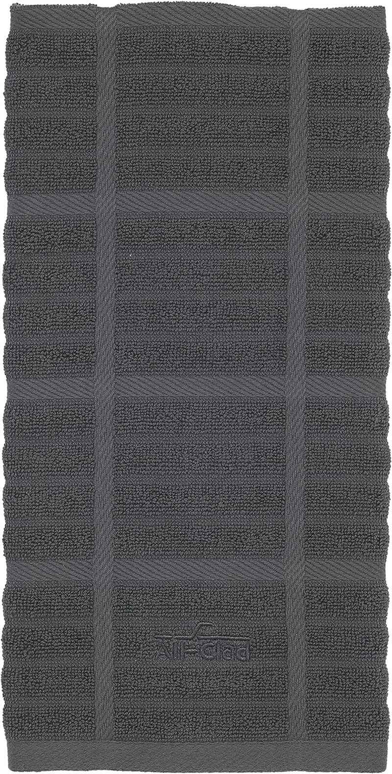 All-Clad Textiles 100-Percent Combed Terry Loop Cotton Kitchen Towel, Oversized, Highly Absorbent and Anti-Microbial, 17-Inch by 30-Inch, Solid, Pewter Grey Solid Pewter image number 1