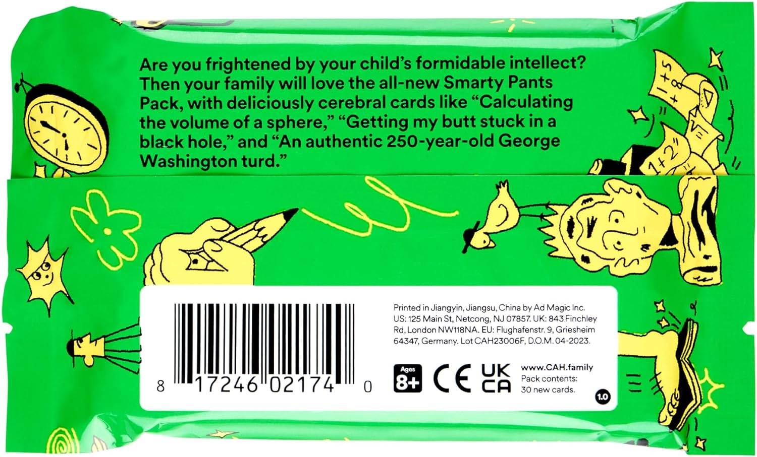 Cards against Humanity Family Edition: Smarty Pants Pack &bull; Mini Expansion &bull; New for 2023