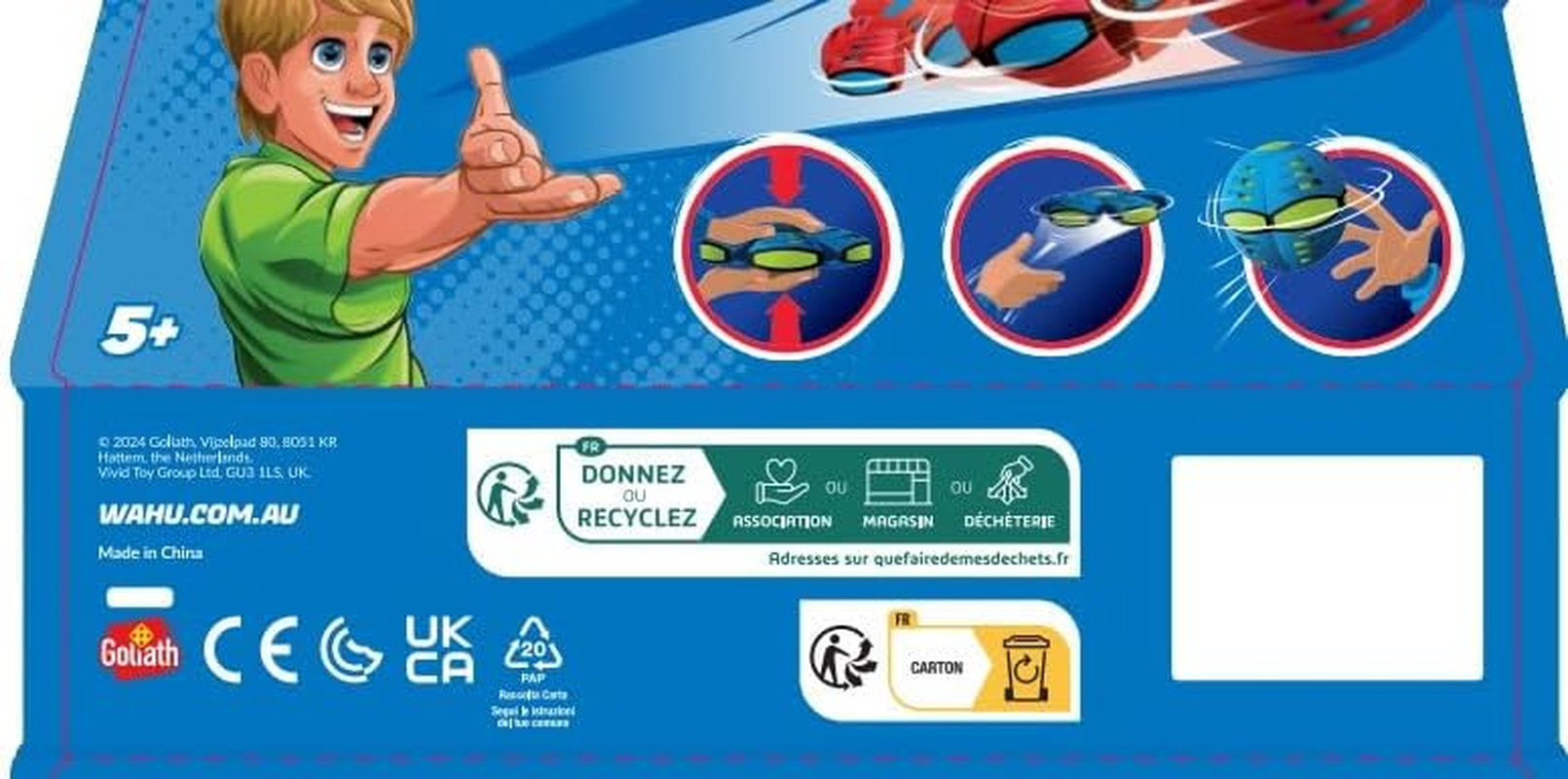 WAHU Phlat Ball Large - Red (23 Cm) | Throw a Disc, Catch a Ball | Ideal for the Garden or the Beach | Kids Outdoor Toys | Ages 6+ - Red image number 4