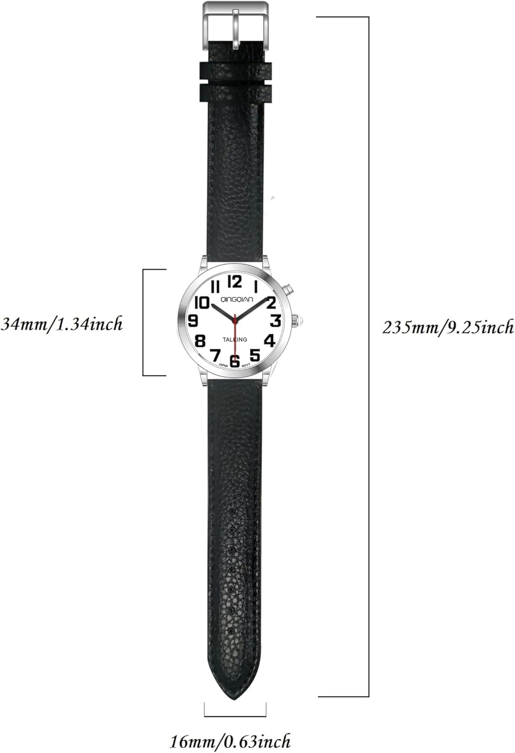 Big Talking Watch for Blind with Jumbo Numbers for Visually Impaired with Male Voice (Female) image number 1