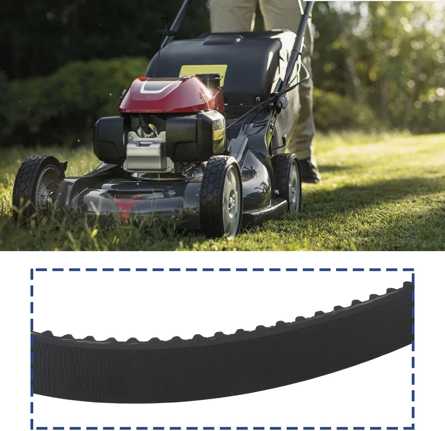 2Pcs Lawn Mower Drive Belts 312-3M-09 Compatible with HTD 312X9X2.41Mm image number 4