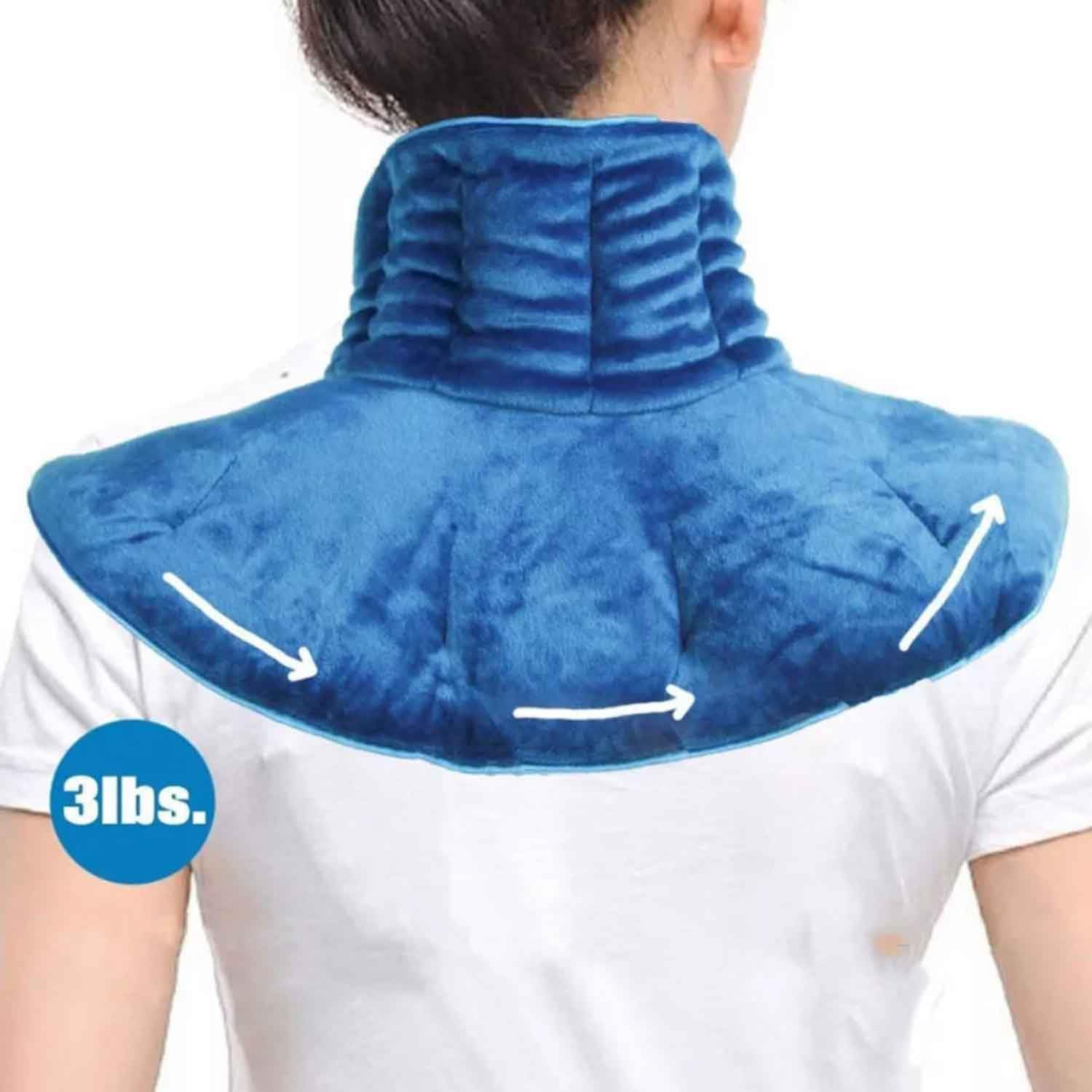 Cold/Hot Heating Pad for Neck and Shoulders, Microwavable Heating Wheat Wrap, Weighted Neck Heat Pack for Muscle Tightness & Stress Relief, Reusable Compress Pack image number 3