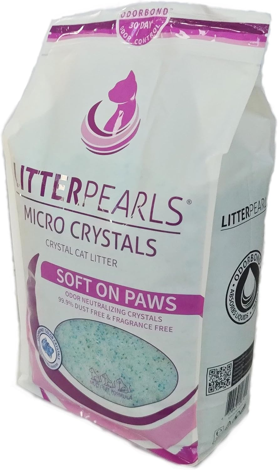 Litter Pearls Micro Crystals Cat Litter, 10.5 Lb, Clear with Blue (10610) image number 4