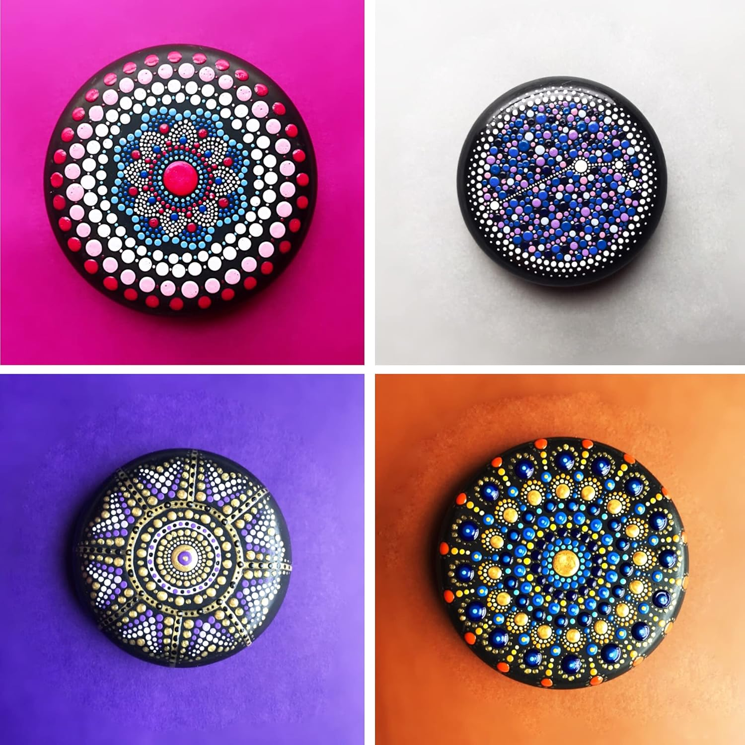 Meyuxg Mandala Dotting Tools Set, 37 Pieces, Stencil, Stone Painting Accessories, Dot Painting Tool, Used for DIY Drawing of Rock Painting and Crafts image number 4