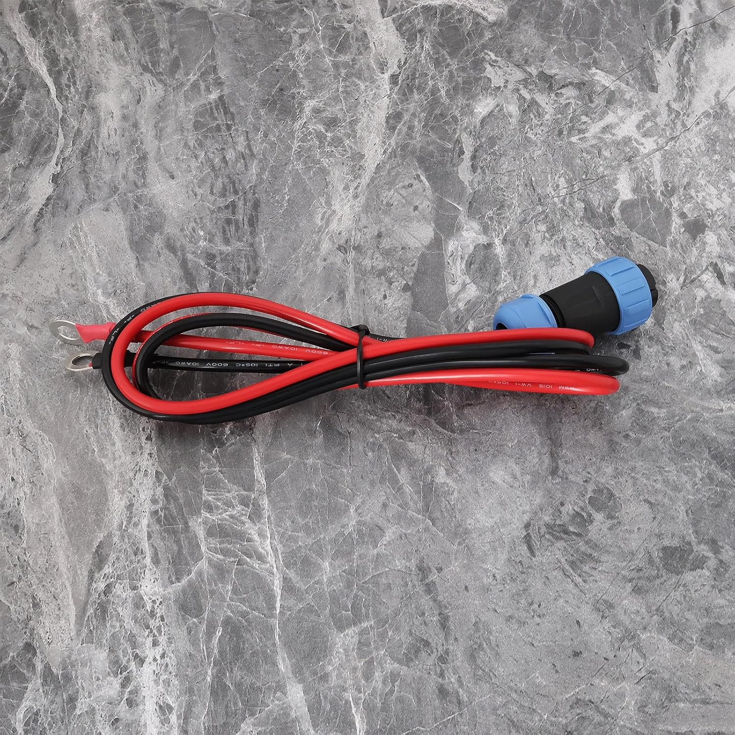 YINETTECH 1Pc 2 Pin SP21 Aviation Male Plug to O-Terminal Cable 10AWG Waterproof IP68 Suitable for Portable Charging Stations Batteries Etc(1M) image number 1