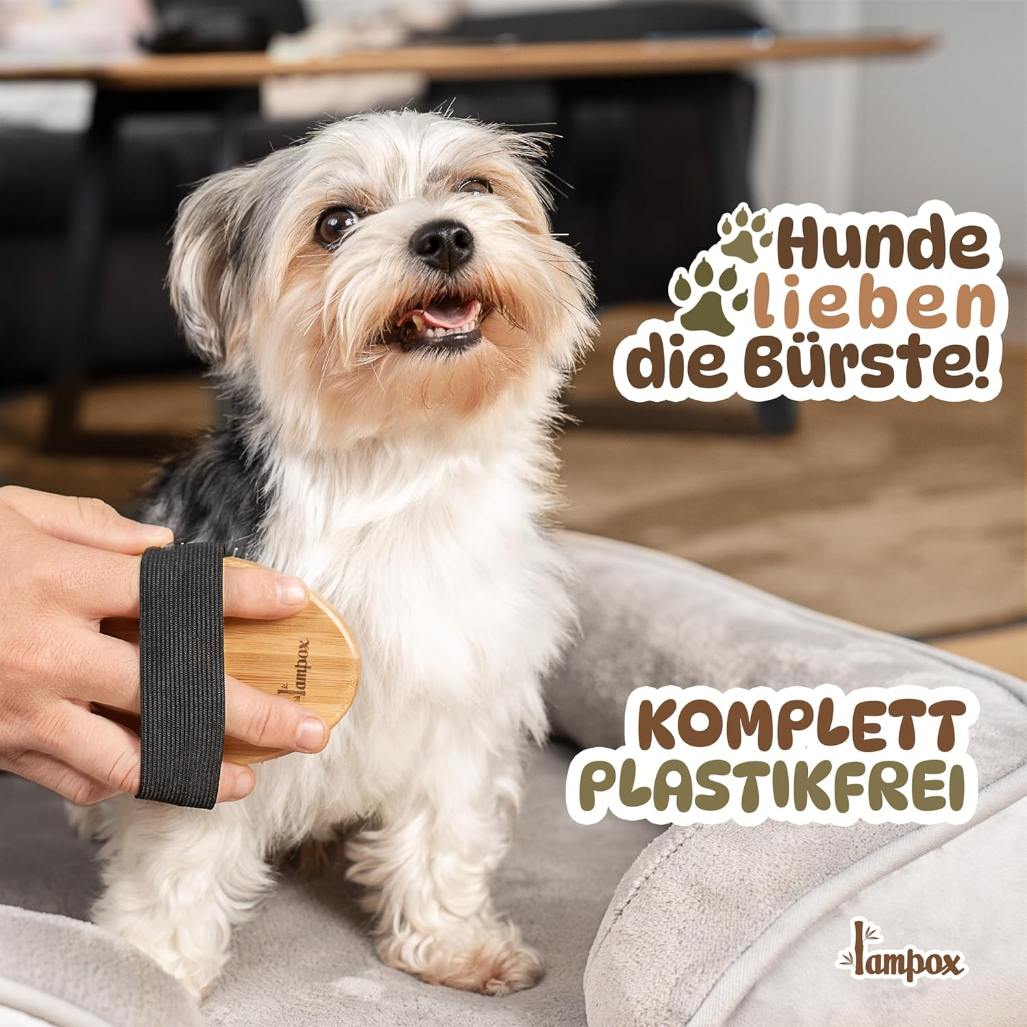 Fur Brush, Dog Brush Long Hair, Dog Hair Brush, Premium Brush for Dogs & Cats for Gentle Grooming, Curry Comb for Dogs & Cat Brush, Dog Comb with Massage Effect, Pet Brush image number 3