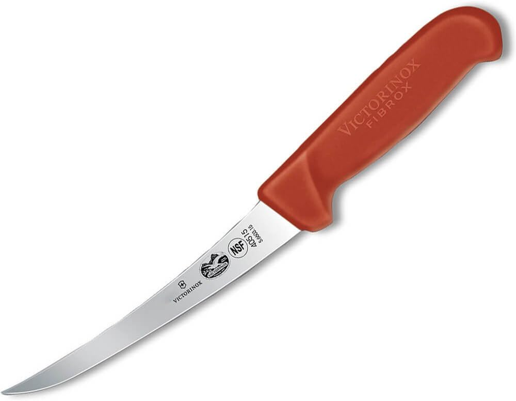 Victorinox Fibrox Curved Narrow Blade Boning Knife, Black, 5.6603.15 2.2 Cm*28.4 Cm*4.2 Cm