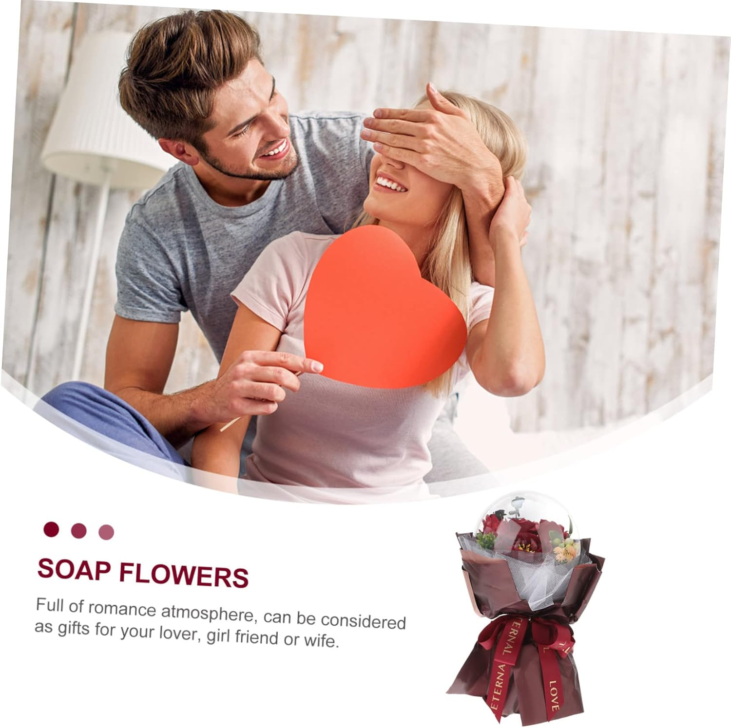 Healvian Flower Soap Bouquet for Decor Romantic Soaps Petals for Bath Valentines Day Gifts