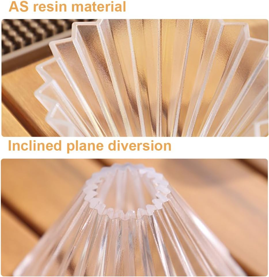 MTSDM Pour over Coffee Dripper, Reusable Portable Resin Coffee Filter with Origami Cone Design, Suitable for V60 Filter Paper, Smooth Drip Coffee Brewing Filter Cone Filter Holder for Camping, Office image number 2