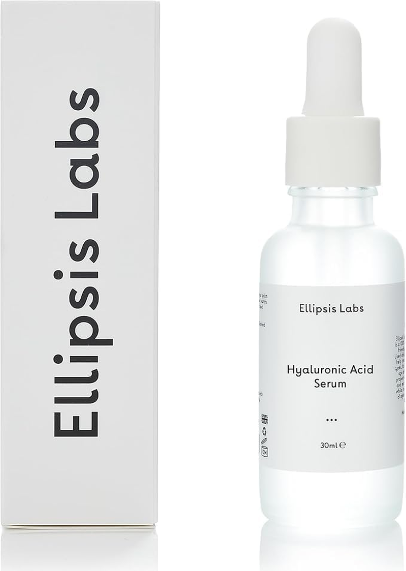 Hyaluronic Acid Serum by Ellipsis Labs &ndash; Vegan-Friendly Facial Serum for Intense Hydration and Moisture, Improves Elasticity, Softens Skin, Non-Greasy Formula for All Skin Types, 30Ml