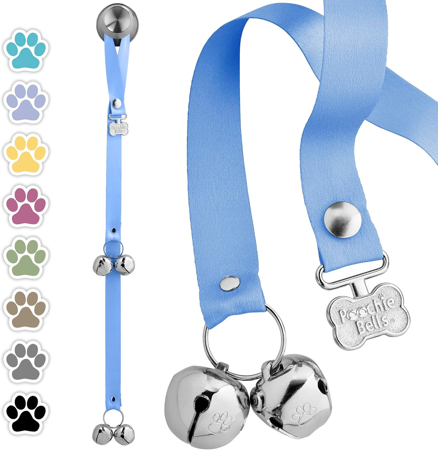 Poochiebells Verified Potty Training Dog Doorbells, Simple and Effective Puppy Housetraining Bell Tool with Easy, Step-By-Step Instructions, Doggie Dialogue Collection