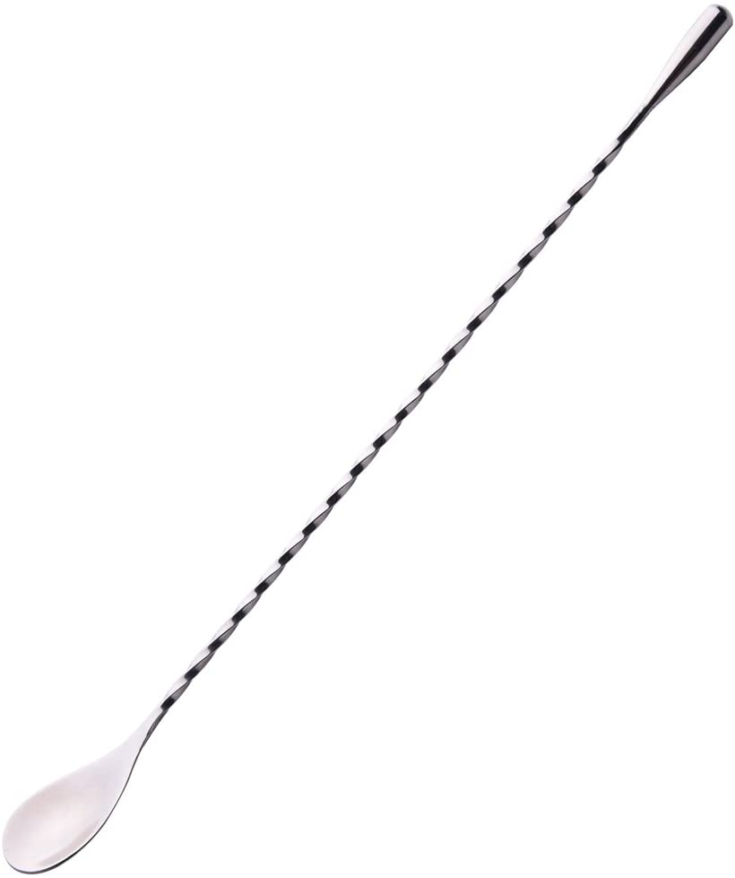 Purefold 15.7 Inches (40 CM) Stainless Steel Bar Spoon, Bartender Cocktail Shaker Cocktail Mixing Spoon,Spiral Pattern image number 1