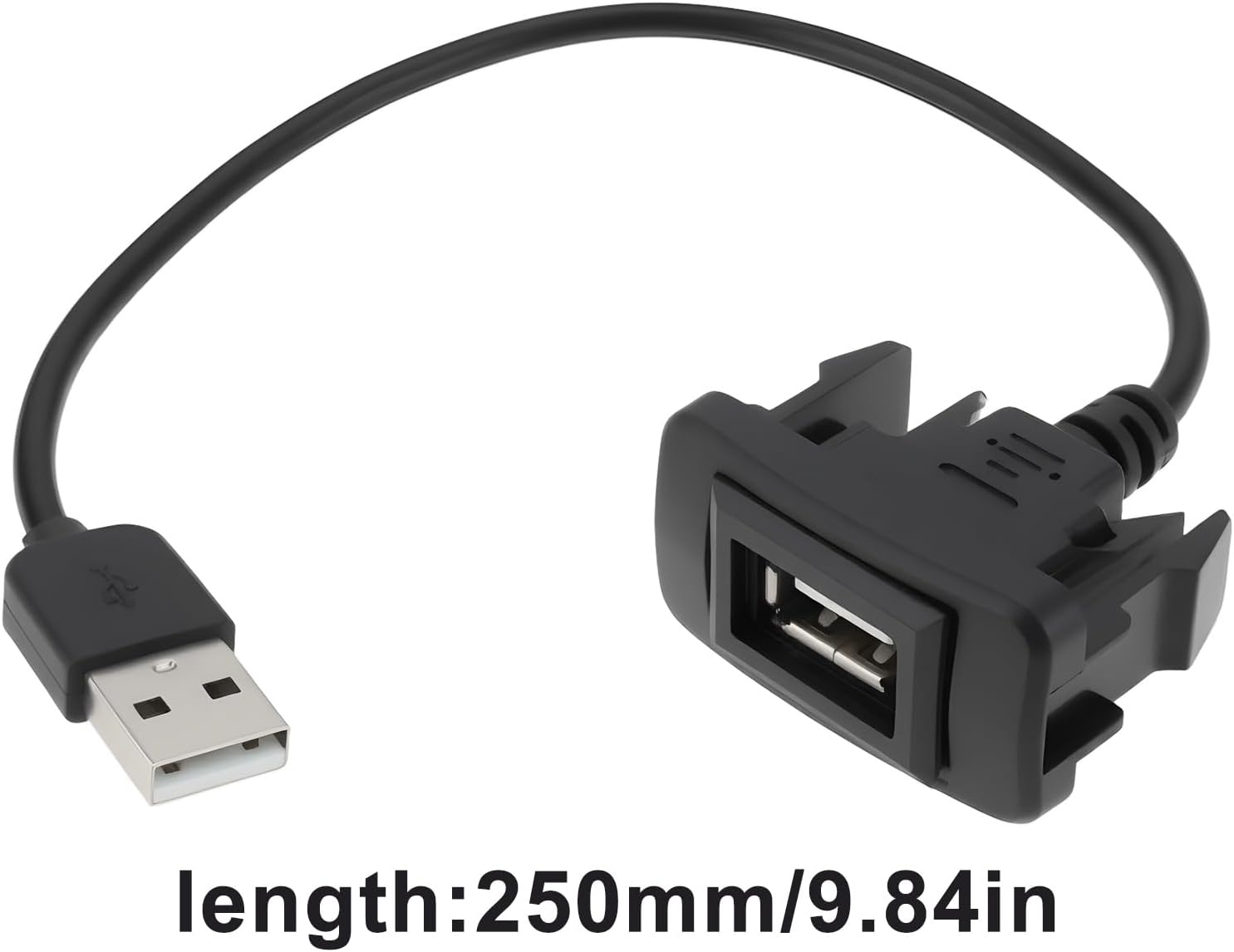 Emsea Male to Female USB Power Socket Extension Cord Adapter with a Length of 25Cm Compatible with Toyota Corolla 2007-2019 USB Port Car Charger image number 2