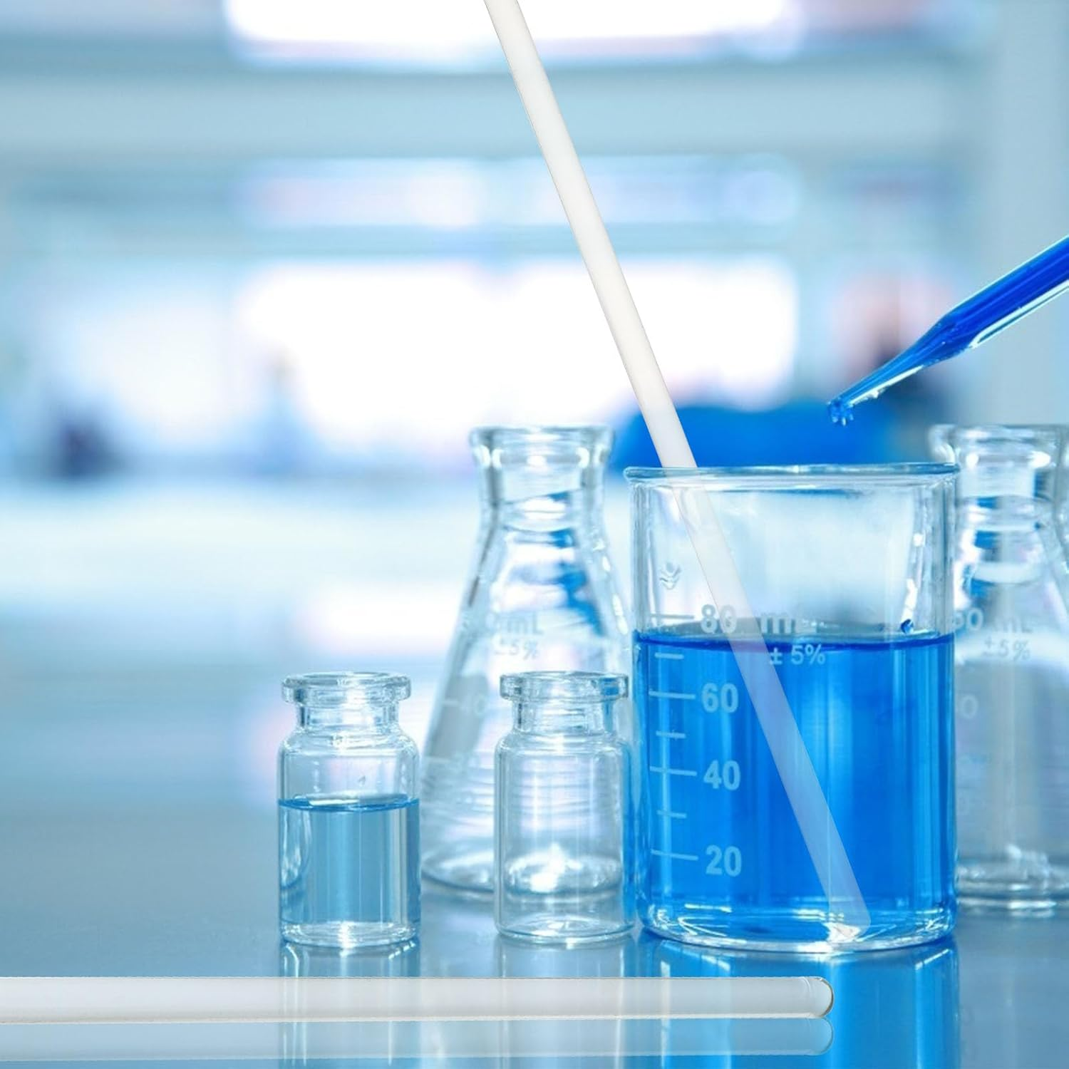 3 Pieces Glass Stirrer,Clear Glass Stirring Rod Stir Stick with Both Ends round Sturdy Glass Stir Sticks Column Lab Mixer 200Mm Glass Stirring Rods for Science,Lab,Kitchen,Science image number 6