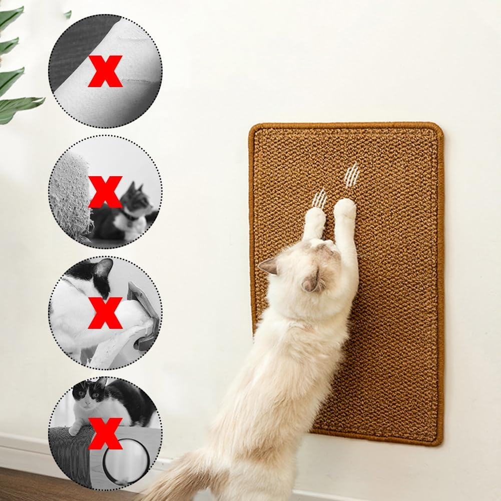 Cat Scratching Mat, Cat Scratching Boards, Scratching Pads for Cats, Prevent Your Cat from Scratching Your Sofa and Other Furniture for Sofas, Doors, Beds, Tables, Walls, 30 X 60 Cm image number 1